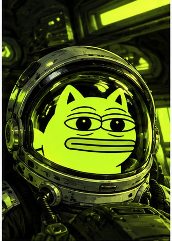 Mascot in a space helmet
